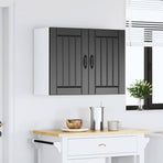 Kitchen Wall Cabinet "Lucca" Black Engineered Wood