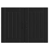 Kitchen Wall Cabinet "Lucca" Black Engineered Wood