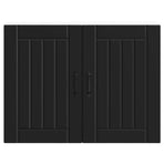 Kitchen Wall Cabinet "Lucca" Black Engineered Wood