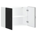 Kitchen Wall Cabinet "Lucca" Black Engineered Wood