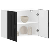 Kitchen Wall Cabinet "Lucca" Black Engineered Wood
