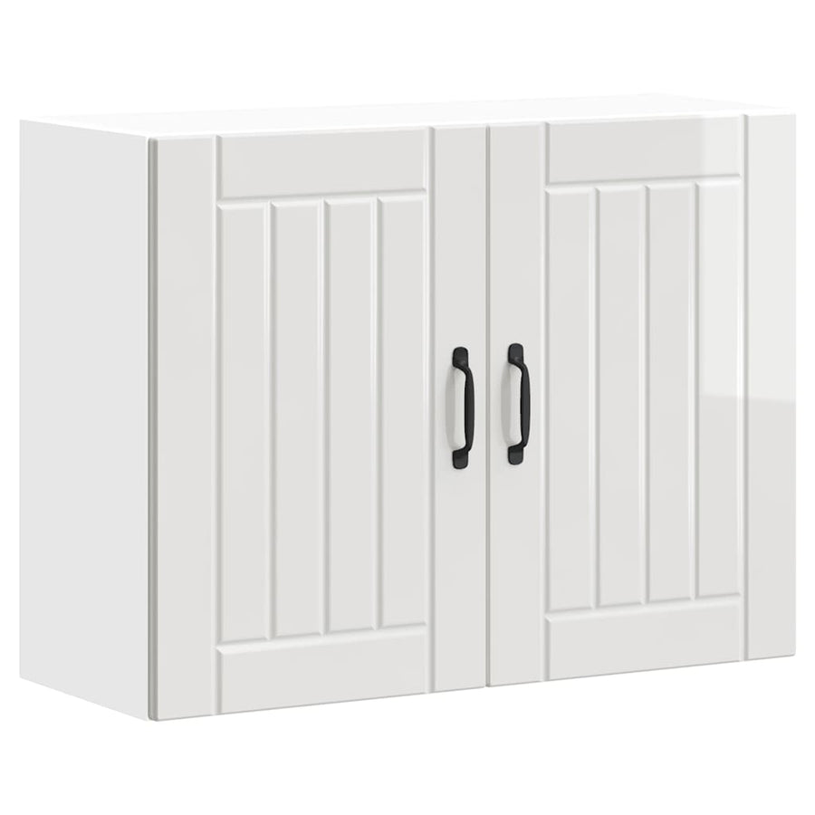 Kitchen Wall Cabinet "Lucca" High Gloss White Engineered Wood