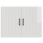 Kitchen Wall Cabinet "Lucca" High Gloss White Engineered Wood