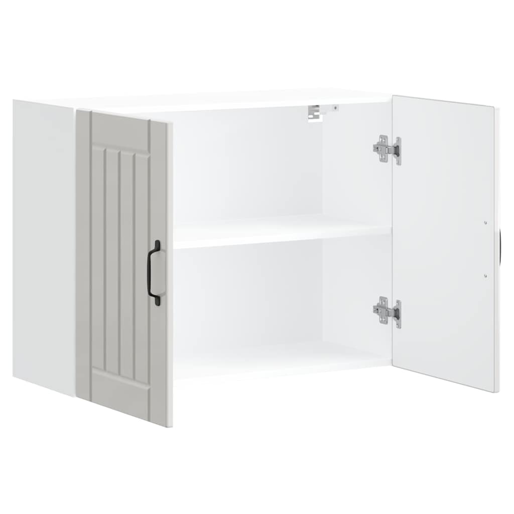Kitchen Wall Cabinet "Lucca" High Gloss White Engineered Wood