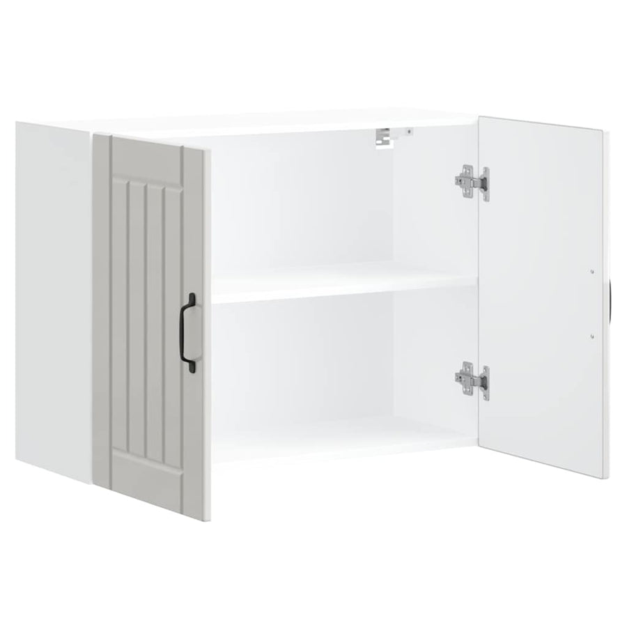 Kitchen Wall Cabinet "Lucca" High Gloss White Engineered Wood