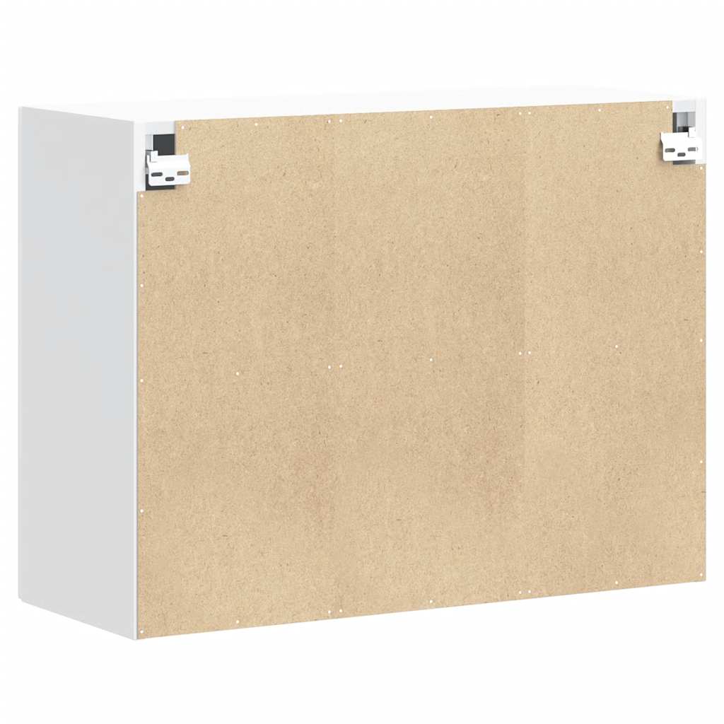Kitchen Wall Cabinet "Lucca" High Gloss White Engineered Wood