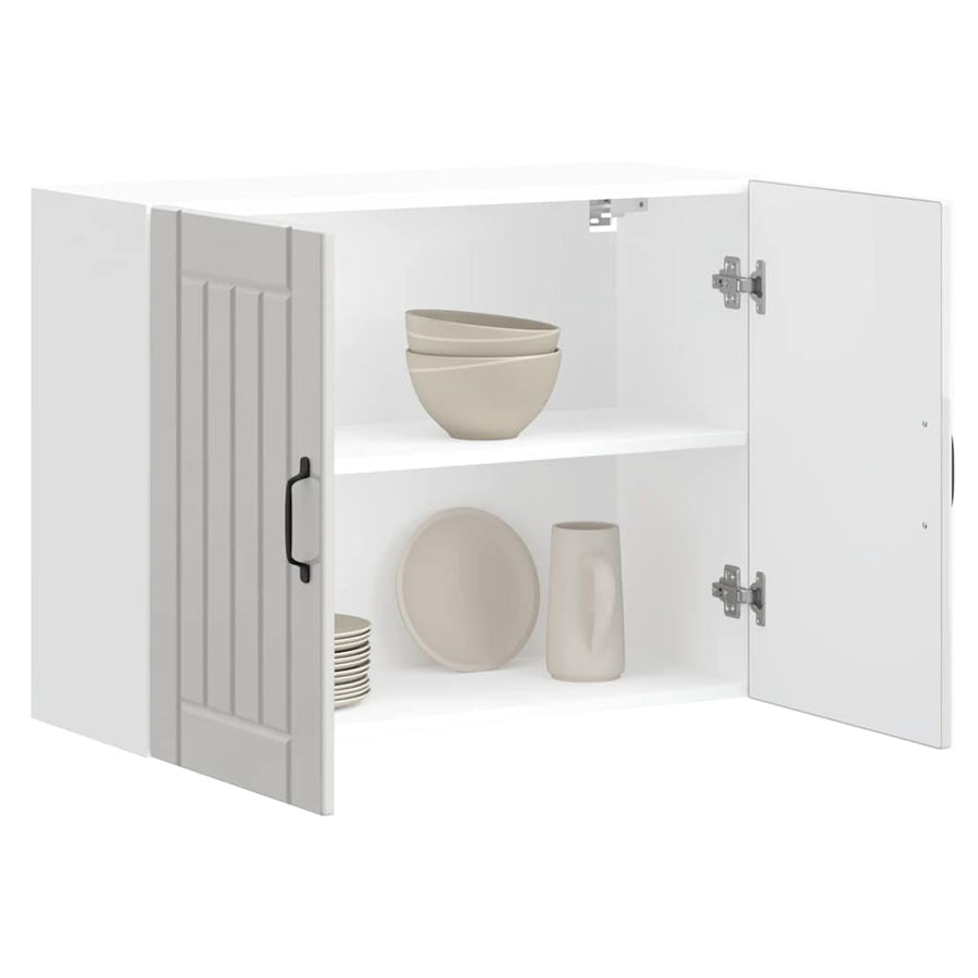 Kitchen Wall Cabinet "Lucca" High Gloss White Engineered Wood