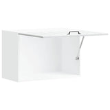 Kitchen Wall Cabinet Lucca White Engineered Wood - Low Angle