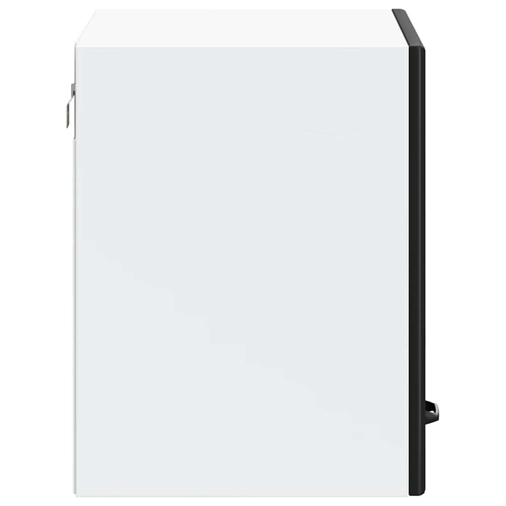 Kitchen Wall Cabinet "Lucca" Black Engineered Wood