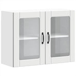 Kitchen Wall Cabinet with Glass Door "Lucca" White