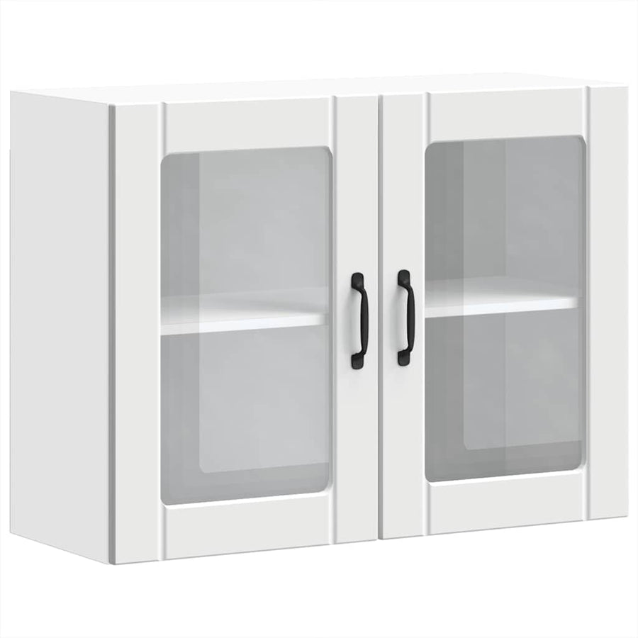 Kitchen Wall Cabinet with Glass Door "Lucca" White