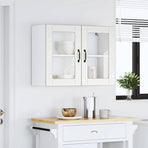 Kitchen Wall Cabinet with Glass Door "Lucca" White
