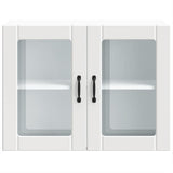 Kitchen Wall Cabinet with Glass Door Lucca White Engineered Wood