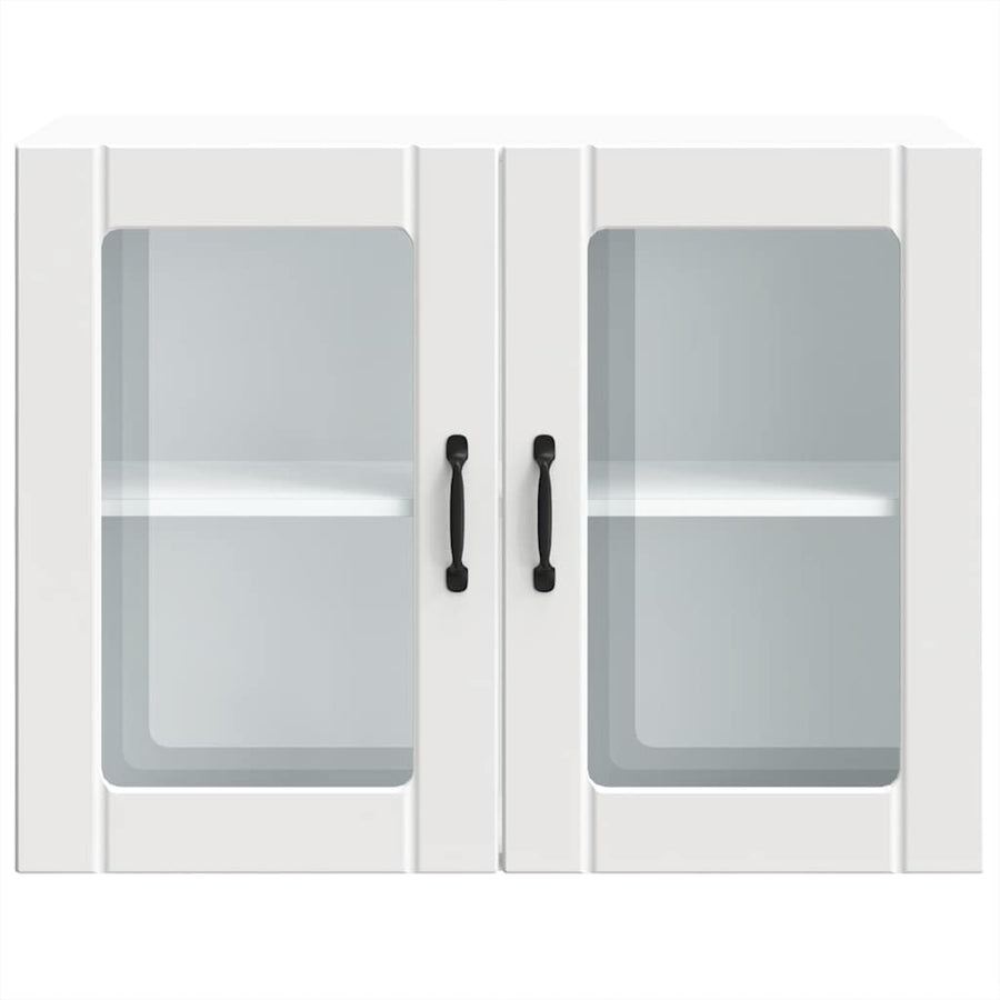 Kitchen Wall Cabinet with Glass Door "Lucca" White