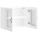 Kitchen Wall Cabinet with Glass Door "Lucca" White