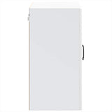 Kitchen Wall Cabinet with Glass Door Lucca White Engineered Wood