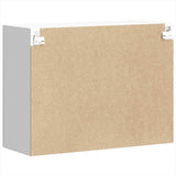 Kitchen Wall Cabinet with Glass Door Lucca White Engineered Wood