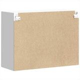 Kitchen Wall Cabinet with Glass Door Lucca White Engineered Wood - Extra Image