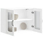 Kitchen Wall Cabinet with Glass Door "Lucca" White