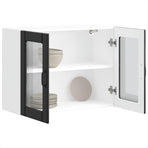 Kitchen Wall Cabinet with Glass Door "Lucca" Black