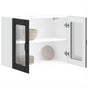 Kitchen Wall Cabinet with Glass Door "Lucca" Black