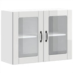 Kitchen Wall Cabinet with Glass Door "Lucca" High Gloss White