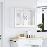 Kitchen Wall Cabinet with Glass Door "Lucca" High Gloss White Engineered Wood