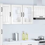 Kitchen Wall Cabinet with Glass Door "Lucca" High Gloss White