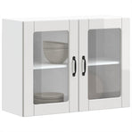 Kitchen Wall Cabinet with Glass Door "Lucca" High Gloss White