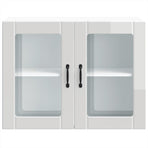 Kitchen Wall Cabinet with Glass Door "Lucca" High Gloss White