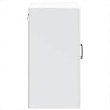 Kitchen Wall Cabinet with Glass Door "Lucca" High Gloss White Engineered Wood