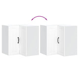 Kitchen Wall Corner Cabinet Lucca White Engineered Wood - Low Angle