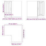 Kitchen Wall Corner Cabinet Lucca White Engineered Wood - Extra Image