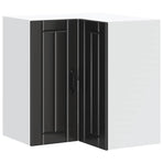 Kitchen Wall Corner Cabinet "Lucca" Black Engineered Wood
