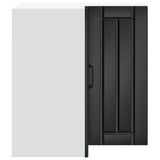 Kitchen Wall Corner Cabinet "Lucca" Black Engineered Wood