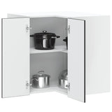 Kitchen Wall Corner Cabinet "Lucca" Black Engineered Wood