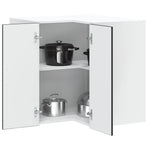 Kitchen Wall Corner Cabinet "Lucca" Black Engineered Wood