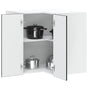 Kitchen Wall Corner Cabinet "Lucca" Black Engineered Wood
