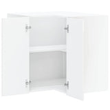 Kitchen Wall Corner Cabinet "Lucca" High Gloss White Engineered Wood