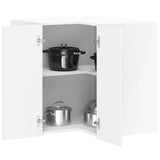 Kitchen Wall Corner Cabinet "Lucca" High Gloss White Engineered Wood