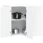 Kitchen Wall Corner Cabinet "Lucca" High Gloss White