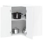 Kitchen Wall Corner Cabinet "Lucca" High Gloss White