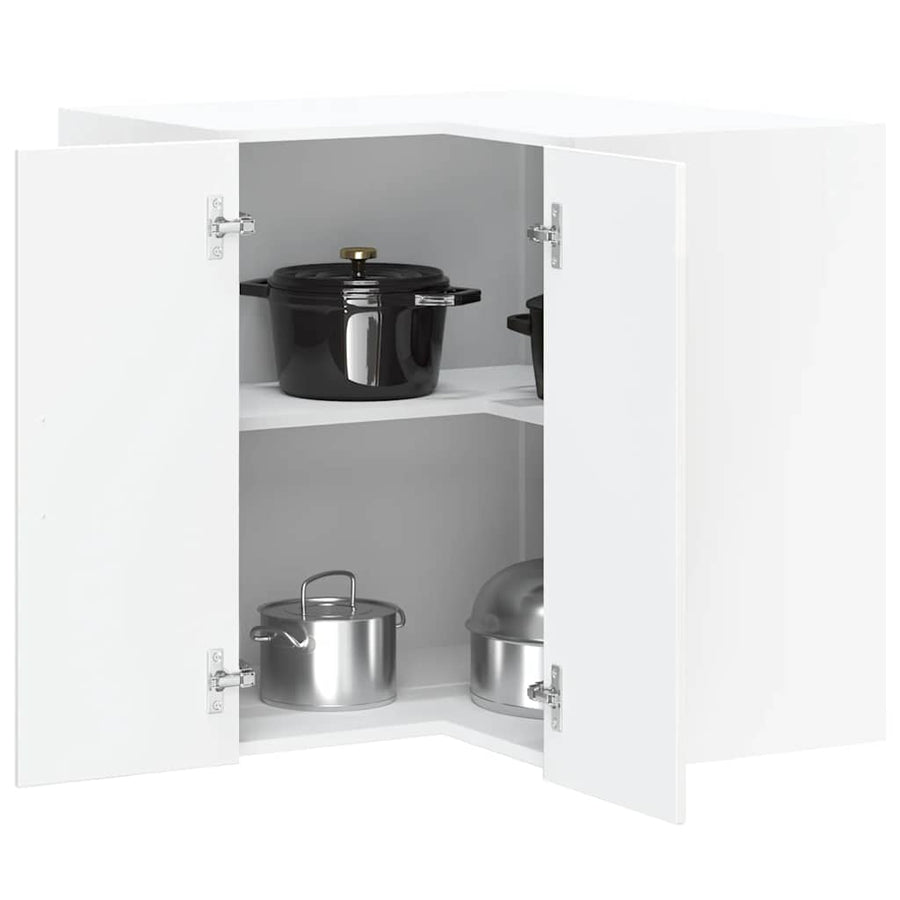 Kitchen Wall Corner Cabinet "Lucca" High Gloss White