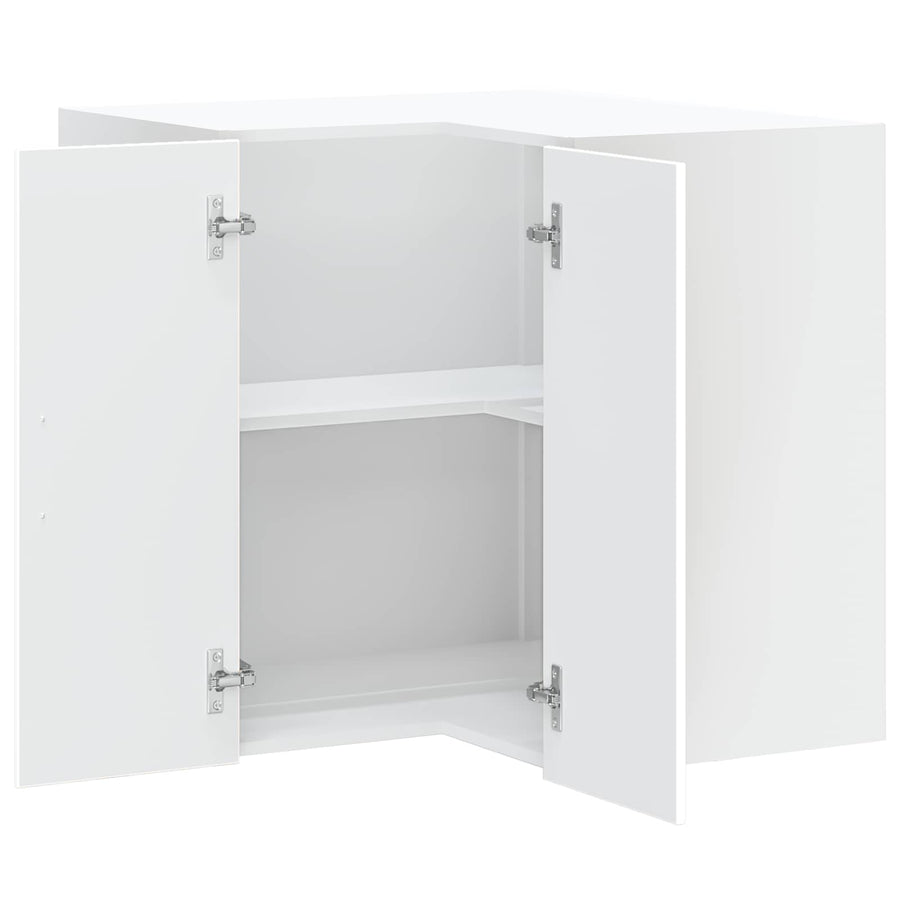 Kitchen Wall Corner Cabinet "Lucca" High Gloss White