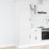 Kitchen Cupboard Lucca White Engineered Wood - Front View