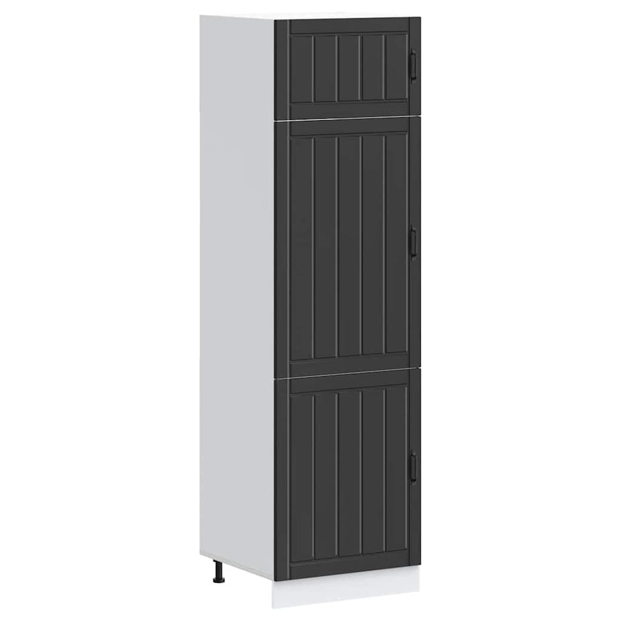 Kitchen Cupboard "Lucca" Black Engineered Wood