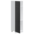 Kitchen Cupboard "Lucca" Black Engineered Wood