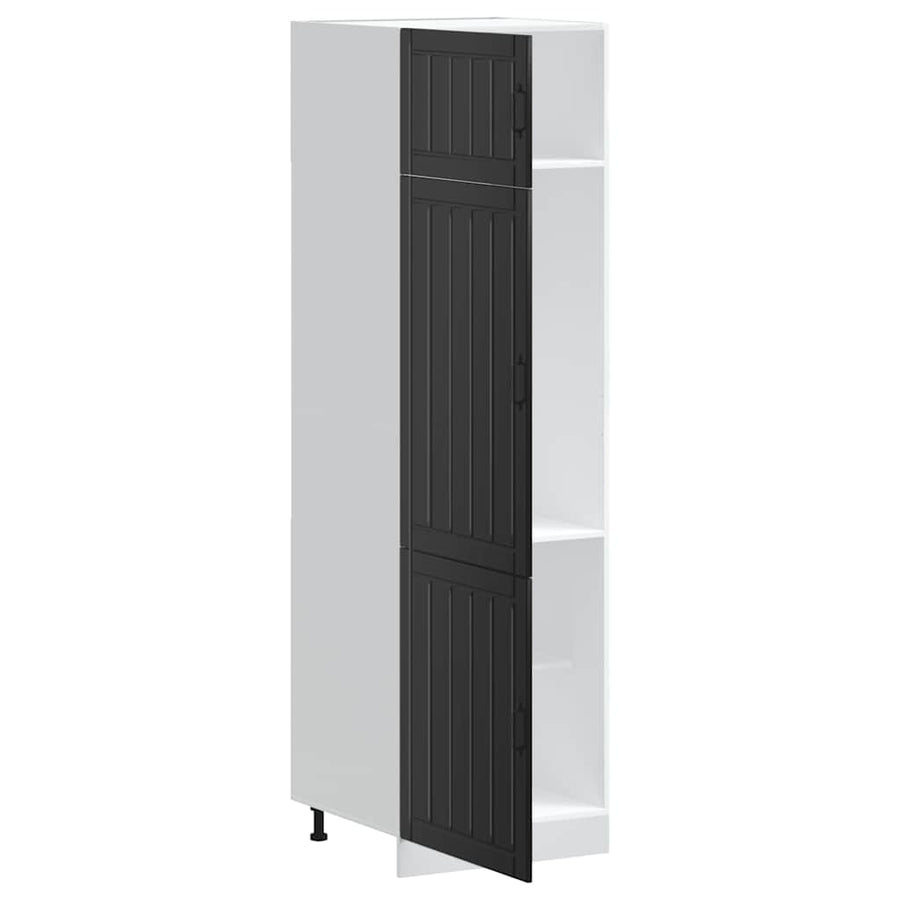 Kitchen Cupboard "Lucca" Black Engineered Wood
