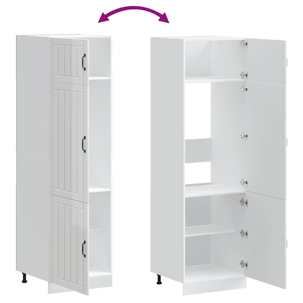 Kitchen Cupboard "Lucca" High Gloss White Engineered Wood