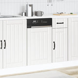 Dishwasher Panel Lucca White Engineered Wood - Side View